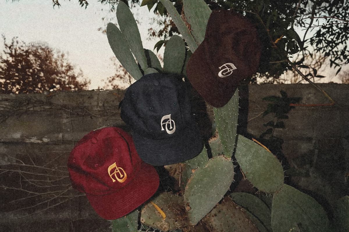 Alma Oscura — embroidered AO monogram hats on cactus