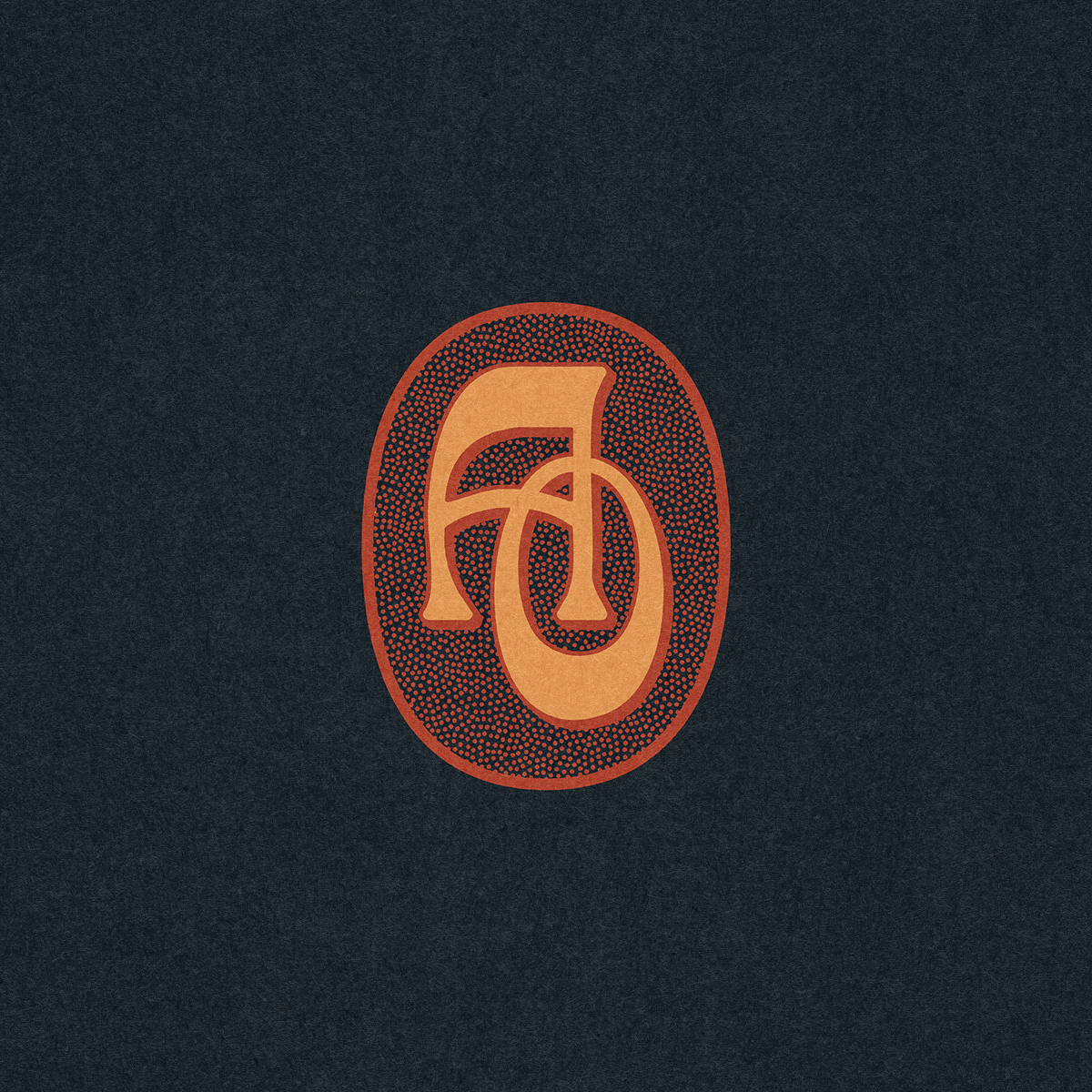 Alma Oscura — AO monogram seal on dark textured background