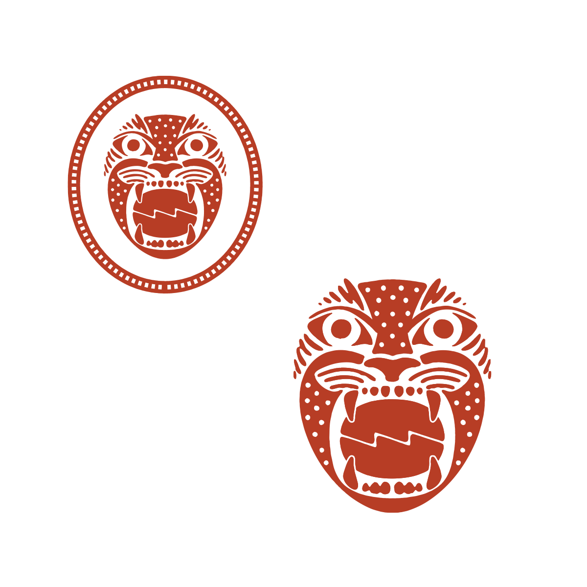 Alma Oscura — jaguar seal and jaguar face mark illustrations
